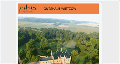 Desktop Screenshot of gutshaus-wietzow.de